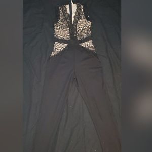 Black And Lace Jumpsuit